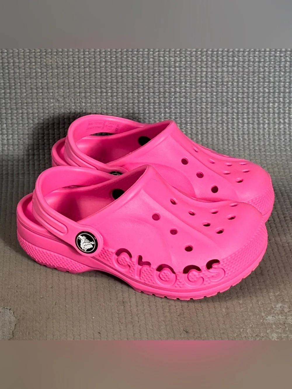 CROCS Toddler Baya Clog Electric Pink Slip On Shoes Size 9C